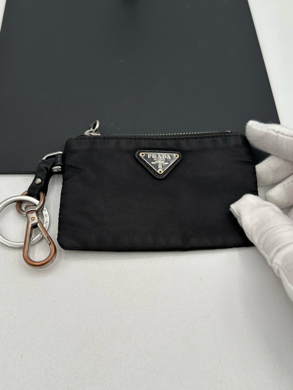Prada Re Nylon Chain Pouch